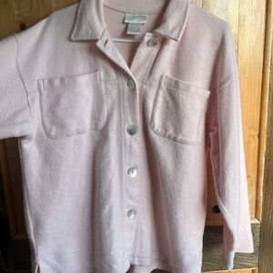 Soft Surroundings, light pink 100% cotton jacket